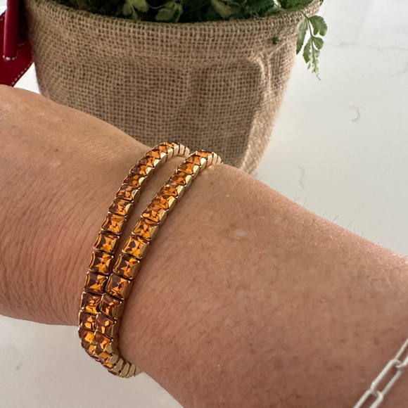 Swarovski crystal stretch bracelet set - Picture 3 of 4